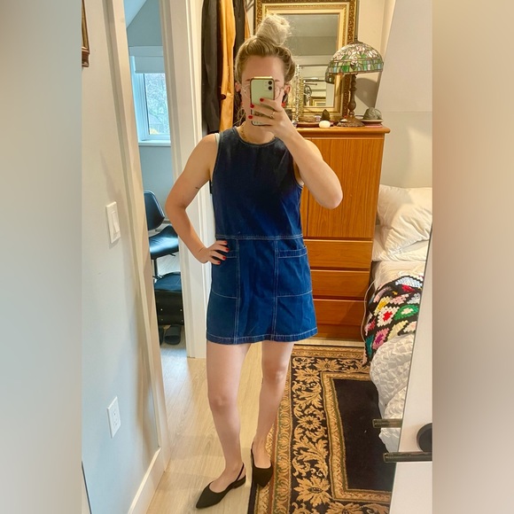 GAP Denim Jean Mini Jumper Dress - Picture 1 of 5